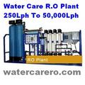 Water Care Water Purifier Reverse Osmosis System 250Lph To 50,000 Lph